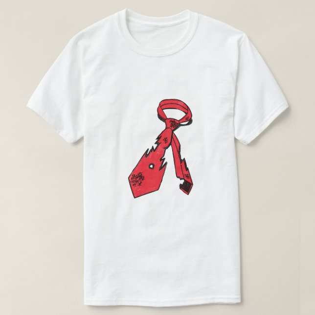Scuffed and Torn Tie T Shirt (Design framsida)
