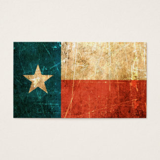 Scuffed and Worn Texas Flagga Visitkort