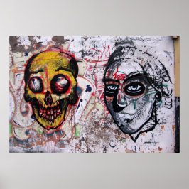 Scull Street Art of Las Palmas Poster