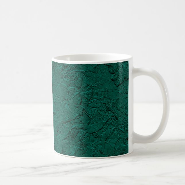 Sculpted Petunias Jade Grönt Coffee Mugg (Höger)