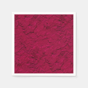 Sculpted Petunias Magenta-Papper Cocktail Napkins Pappersservett