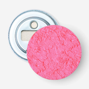 Sculpted Petunias Rosa Round Flaska-öppnare Flasköppnare