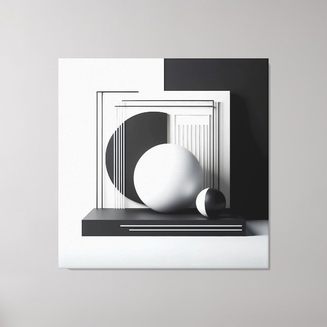 Sculptural Dialogue in Contrast Canvastryck (Framsida)