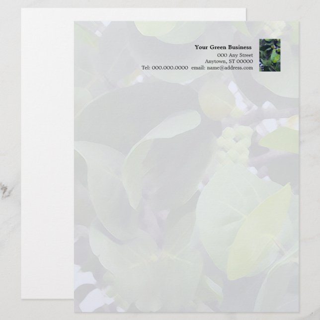 Sculptural Löv letterhead (Fram/baksida)