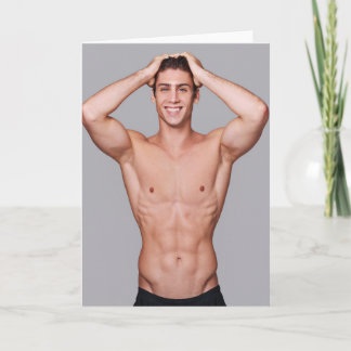 Sculptured Smile Hot Guy Greetings Card Kort