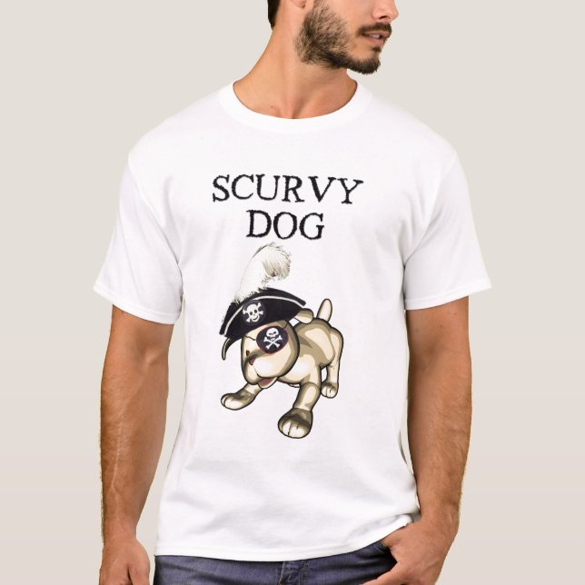 Scurvy hund tee shirt (Framsida)