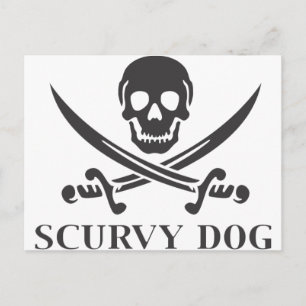 Scurvy Hund Vykort