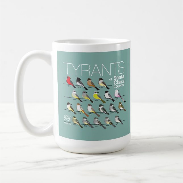SCVAS Mugg: Tyrants of Santa Clara County, 2021 Kaffemugg (Vänster)