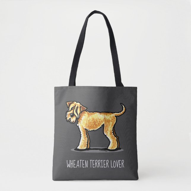 SCWT Wheaten Terrier Älskare Personlig Tote Bag Tygkasse (Framsida)