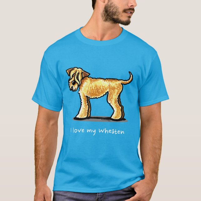 SCWT Wheaten Terrier Fullt Personlig T-shirt (Framsida)