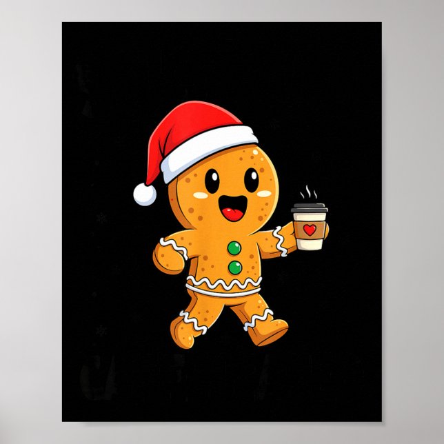 Scy And Caffeinated Coffee Men Women Gingerbread C Poster (Framsidan)