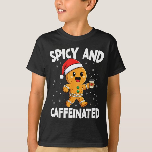 Scy And Caffeinated Coffee Women Gingerbread Chris T Shirt (Framsida)