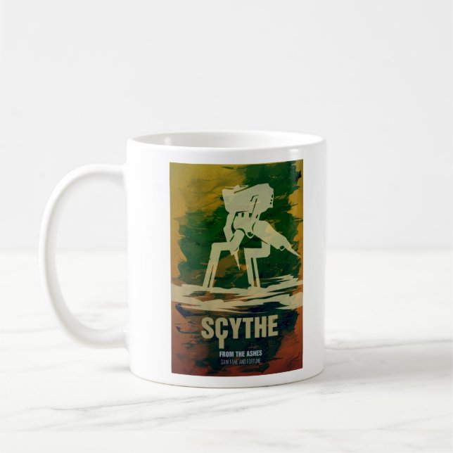 Scythe - Board Game - Minimalist Movie Poster Stil Kaffemugg (Vänster)