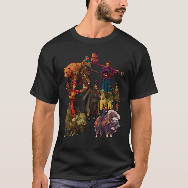 Scythe Pixel Board Game Clothing Tabletop-spel T Shirt (Framsida)