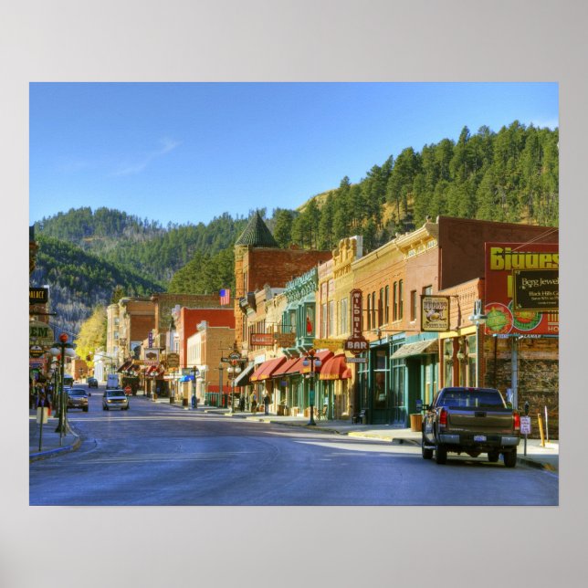 SD, Deadwood, Historic Guld Mining City Poster (Framsidan)
