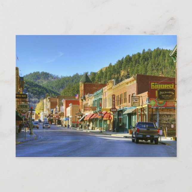 SD, Deadwood, Historic Guld Mining City Vykort (Framsida)