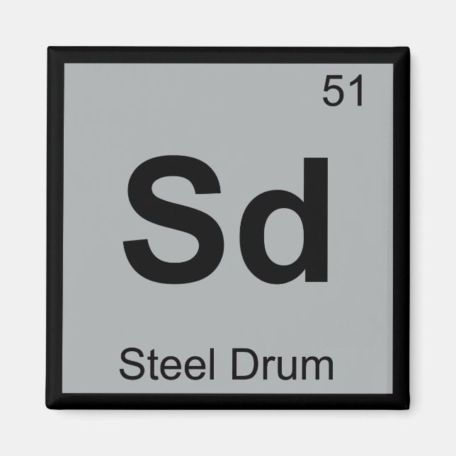 Sd - Ståltrommmelmusik Kemins periodiska system Magnet (Framsidan)