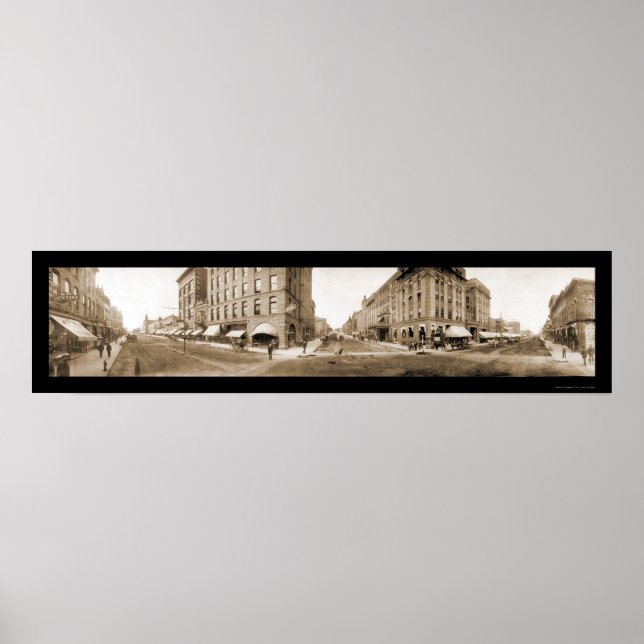 SD Streets-foto 1907 med siouxfack Poster (Framsidan)