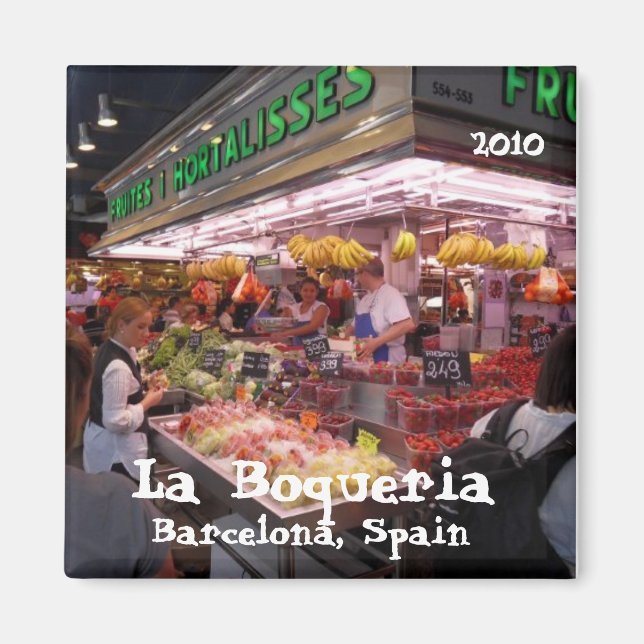 SDC10299, La Boqueria, Barcelona, Spanien, 2010 Magnet (Framsidan)