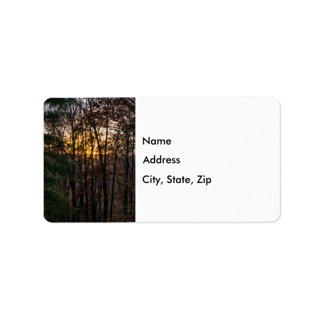 SDC Woody Sunset Adressetikett (Framsidan)