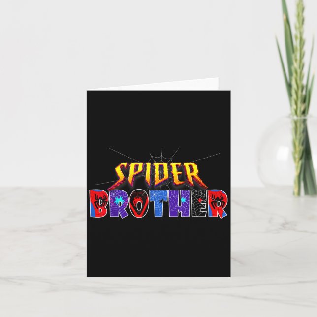 Sder Brother Shirt Birthday Family Funny Halloween Kort (Framsida)