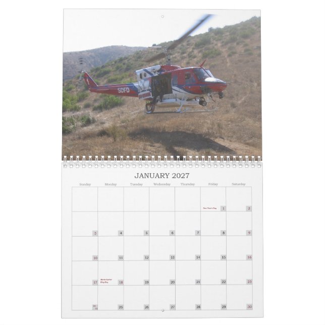 SDFD-helikopter Kalender (Jan 2027)