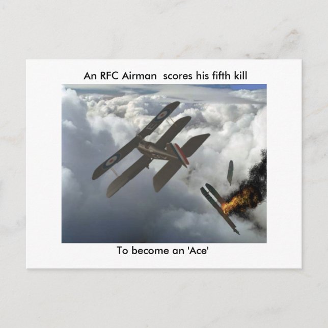 Se5a Dödor DFW, En RFC Airman gör sin femte... Vykort (Framsida)