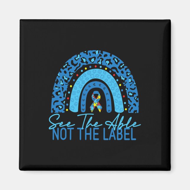 Se "Able not the Label Autism Awareness Puzzle" Magnet (Framsidan)