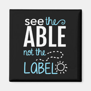 Se "Able not the Label Autism Awareness Puzzle" Magnet