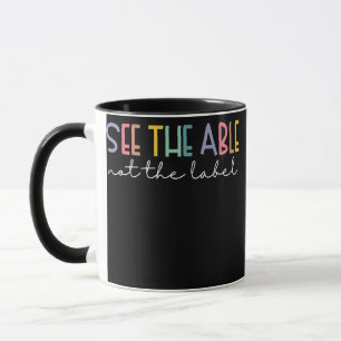 Se Able Not the Label Cute Speciell Education Mugg