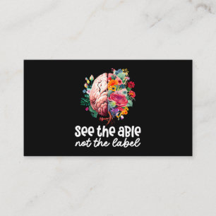 Se Able Not the Label Neurodiversity Brain Au Visitkort