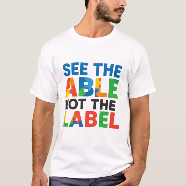 Se Able Not the Label Puzzle T Shirt (Framsida)