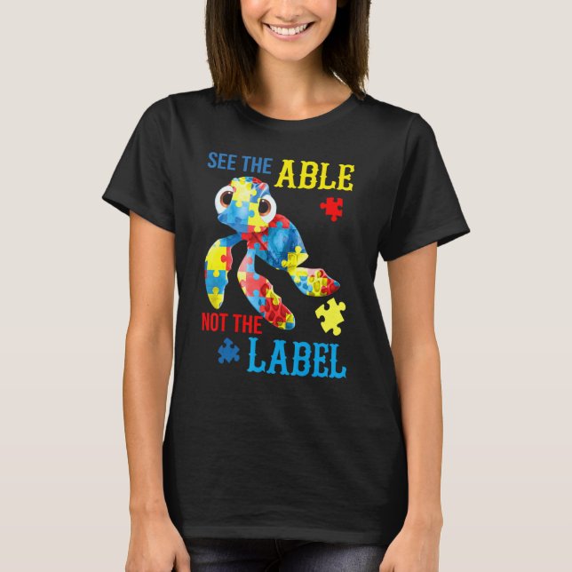 Se Able not the Label Turtle Puzzle Aw T Shirt (Framsida)