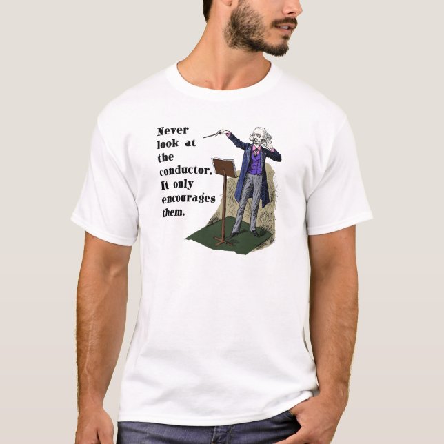 Se aldrig ledaren tee shirt (Framsida)