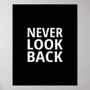Se aldrig tillbaka - inspirera Retro typografi Poster