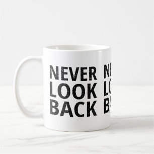 Se aldrig tillbaka inspirera typografi kaffemugg