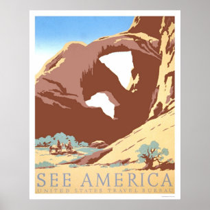 Se America Travel 1939 WPA Poster