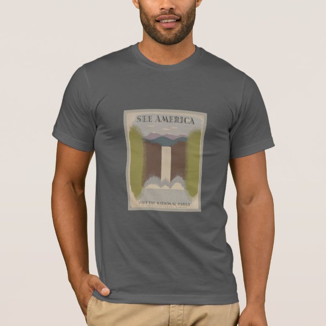 Se American National Parker Travel Poster Tee Shirt (Framsida)