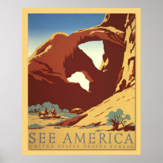 Se Amerika - Cowboys & Sten Formations (vintage) Poster