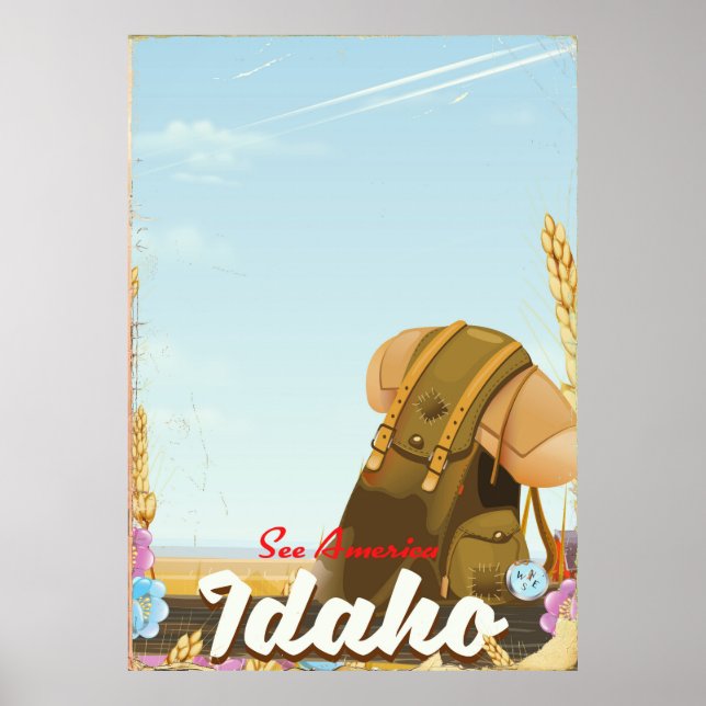 Se Amerika - Idaho Backpacking resemål Poster (Framsidan)