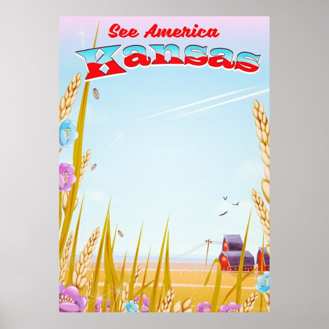 Se Amerika! - Kansas Poster (Framsidan)