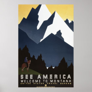 Se Amerika: Montana Poster