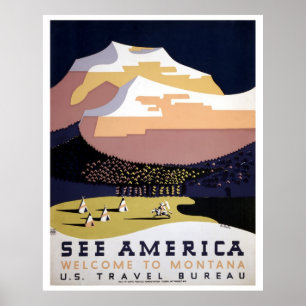 Se Amerika, Montana WPA-resa Poster