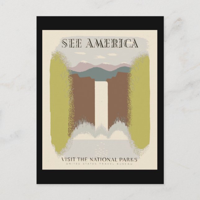 Se Amerika på Parker Vykort (Framsida)