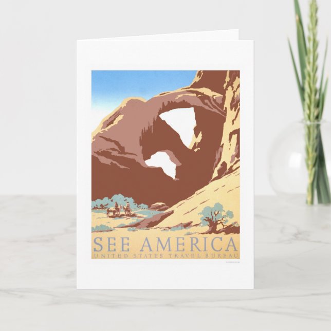 Se Amerika resa 1939 WPA Kort (Framsida)