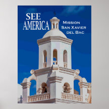 "Se Amerika" Uppdrag San Xavier Poster