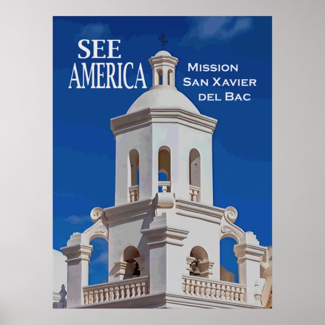 "Se Amerika" Uppdrag San Xavier Poster (Framsidan)