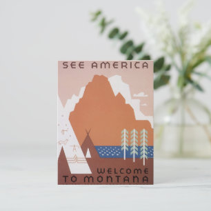 Se Amerika Välkommen till Montana, Vintage Resa
