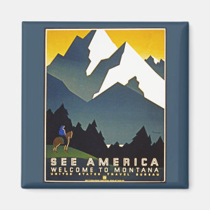 Se Amerika - välkomnande till Montana Magnet