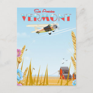 "Se Amerika" Vermont Rural-reseaffisch Vykort
